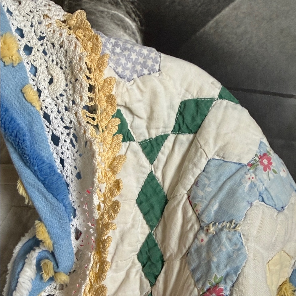 Handmade Vintage Quilted Jacket Patchwork - image 2